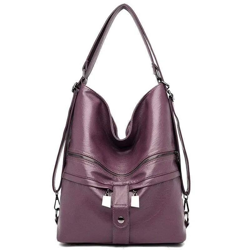 Leder Multifunktions Damen Taschen Mode weiblich große Kapazität Schultasche Frauen Umhängetaschen