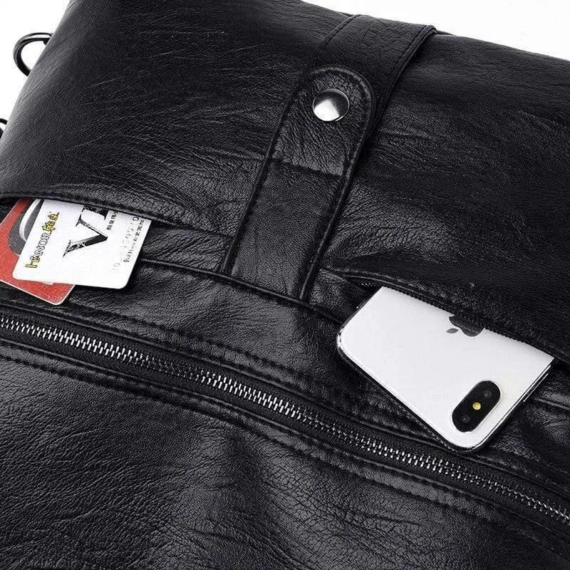 Leder Multifunktions Damen Taschen Mode weiblich große Kapazität Schultasche Frauen Umhängetaschen