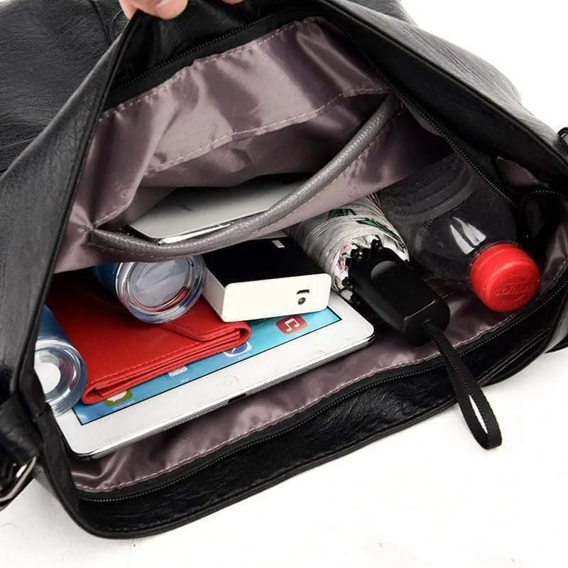 Leder Multifunktions Damen Taschen Mode weiblich große Kapazität Schultasche Frauen Umhängetaschen