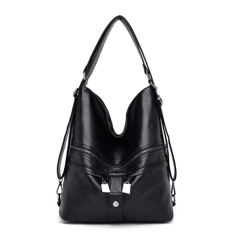 Leder Multifunktions Damen Taschen Mode weiblich große Kapazität Schultasche Frauen Umhängetaschen