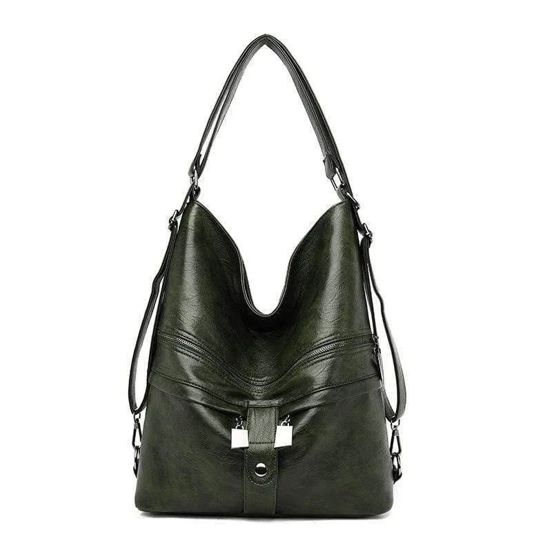 Leder Multifunktions Damen Taschen Mode weiblich große Kapazität Schultasche Frauen Umhängetaschen