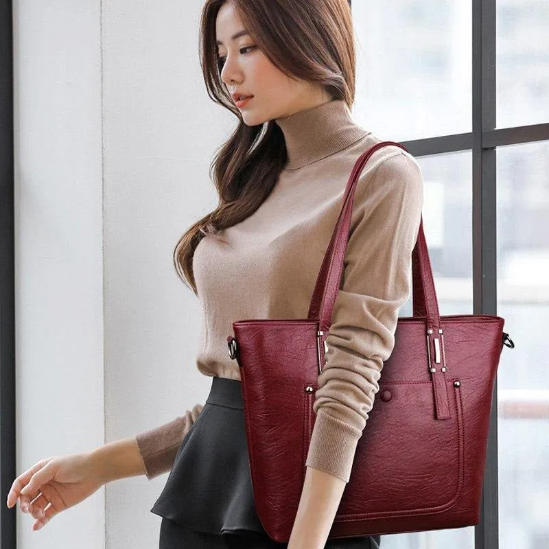Damen Leder Handtaschen 2 Set Damen Messenger Taschen Designer Umhängetasche Frauen Bolsa