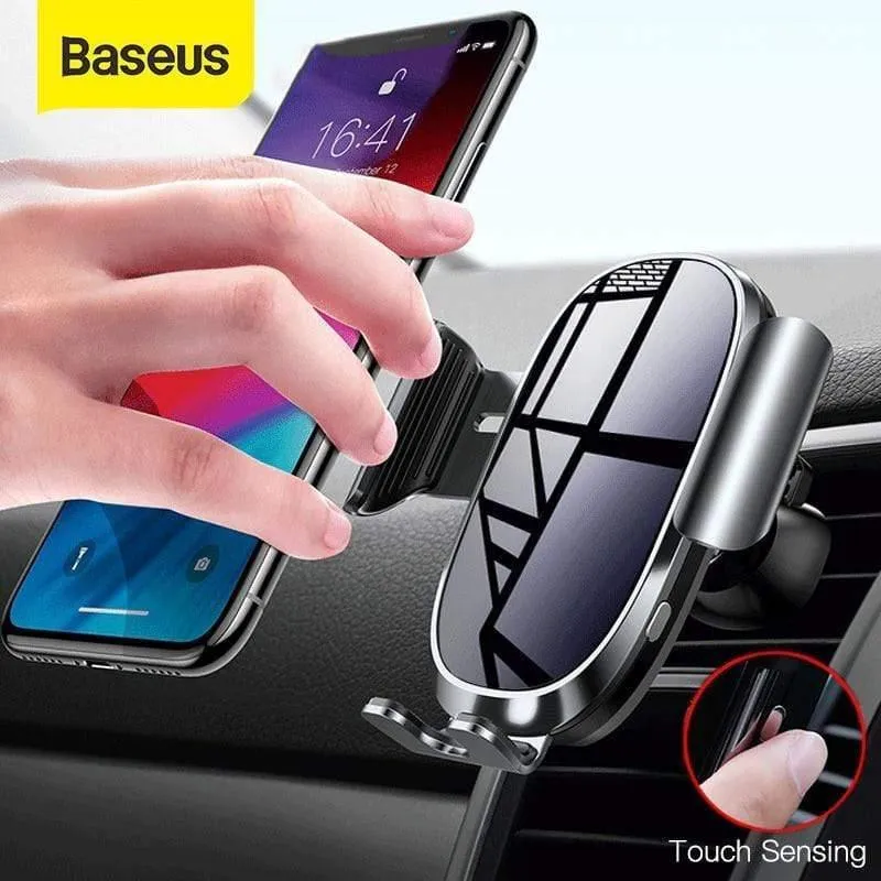 Baseus Elektroauto-Telefonhalter für iPhone 11 Samsung Air Vent Mount Intelligenter Berührungssensor Handyhalter-Ständer