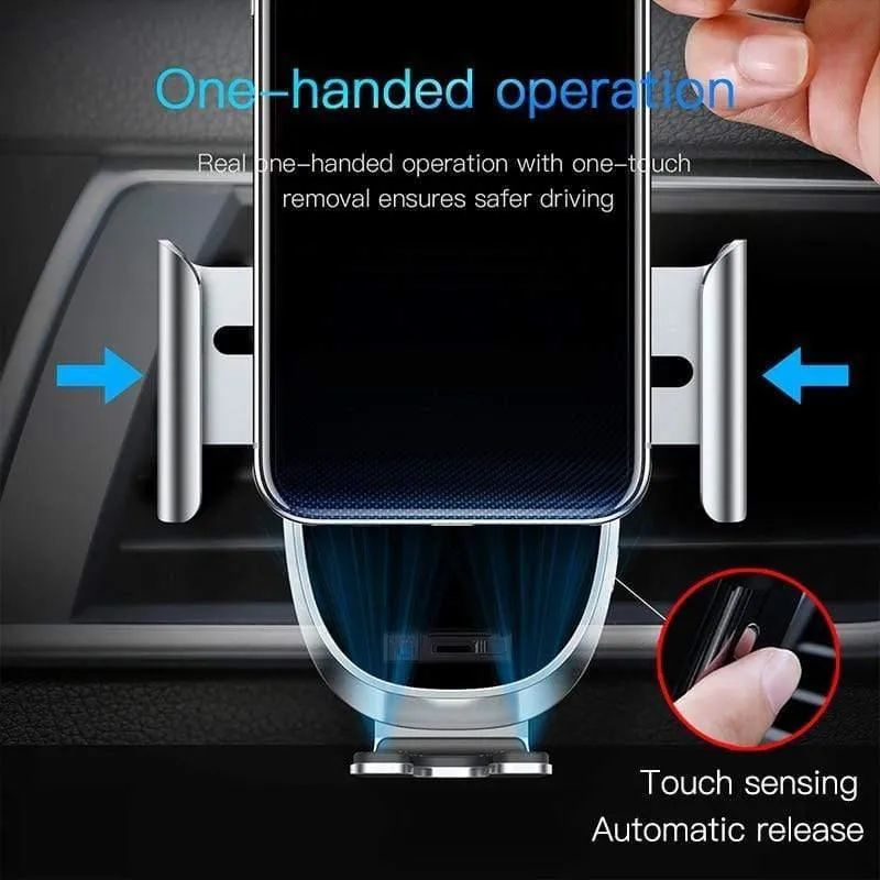 Baseus Elektroauto-Telefonhalter für iPhone 11 Samsung Air Vent Mount Intelligenter Berührungssensor Handyhalter-Ständer