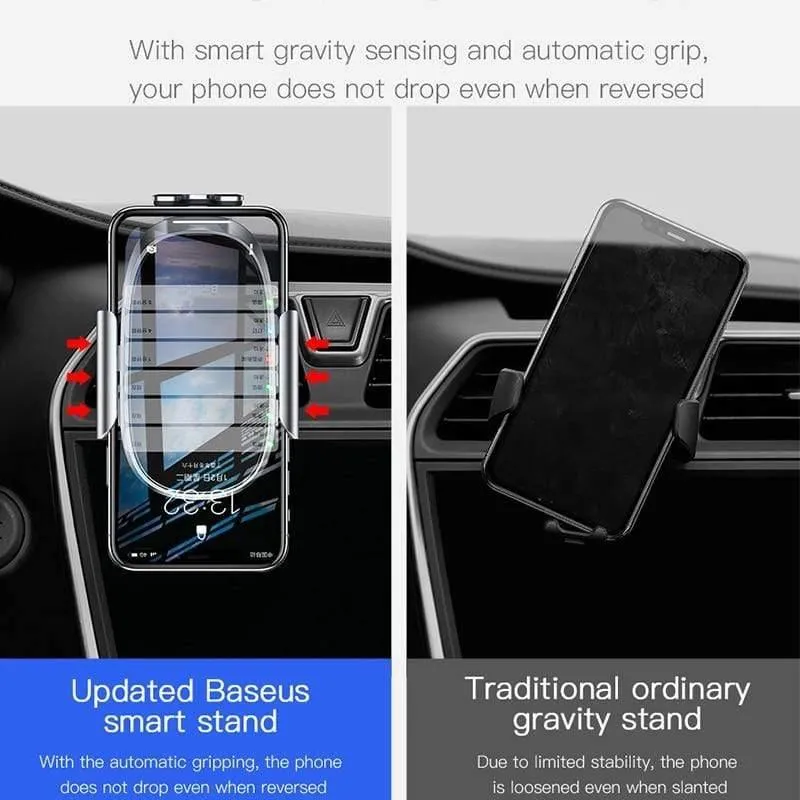 Baseus Elektroauto-Telefonhalter für iPhone 11 Samsung Air Vent Mount Intelligenter Berührungssensor Handyhalter-Ständer