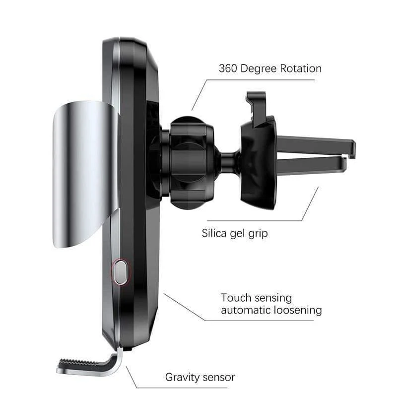 Baseus Elektroauto-Telefonhalter für iPhone 11 Samsung Air Vent Mount Intelligenter Berührungssensor Handyhalter-Ständer