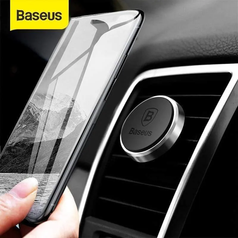 Baseus Magnetischer Auto-Handyhalter für iPhone, Samsung, Xiaomi, Mi 9, magnetischer Handy-Ständer, Lüftungsschlitz-Halterung, GPS-Autohalterung (schwarz)