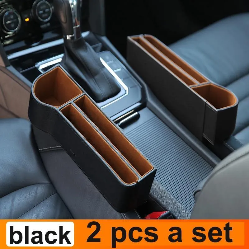 Baseus Universal-Leder-Auto-Organizer, Auto-Sitzlücken-Aufbewahrungsbox für Taschen-Organizer, Geldbörse, Zigarettenschlüssel, Telefonhalter
