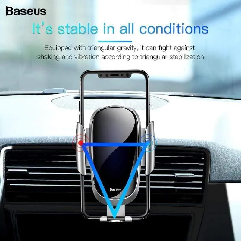 Baseus Autotelefonhalter für iPhone Samsung Handyhalter Ständer Metall Schwerkraft Lüftungsschlitzhalterung GPS Handyhalter im Auto