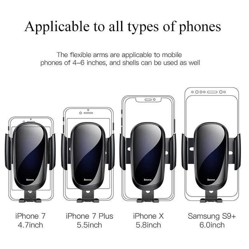 Baseus Autotelefonhalter für iPhone Samsung Handyhalter Ständer Metall Schwerkraft Lüftungsschlitzhalterung GPS Handyhalter im Auto
