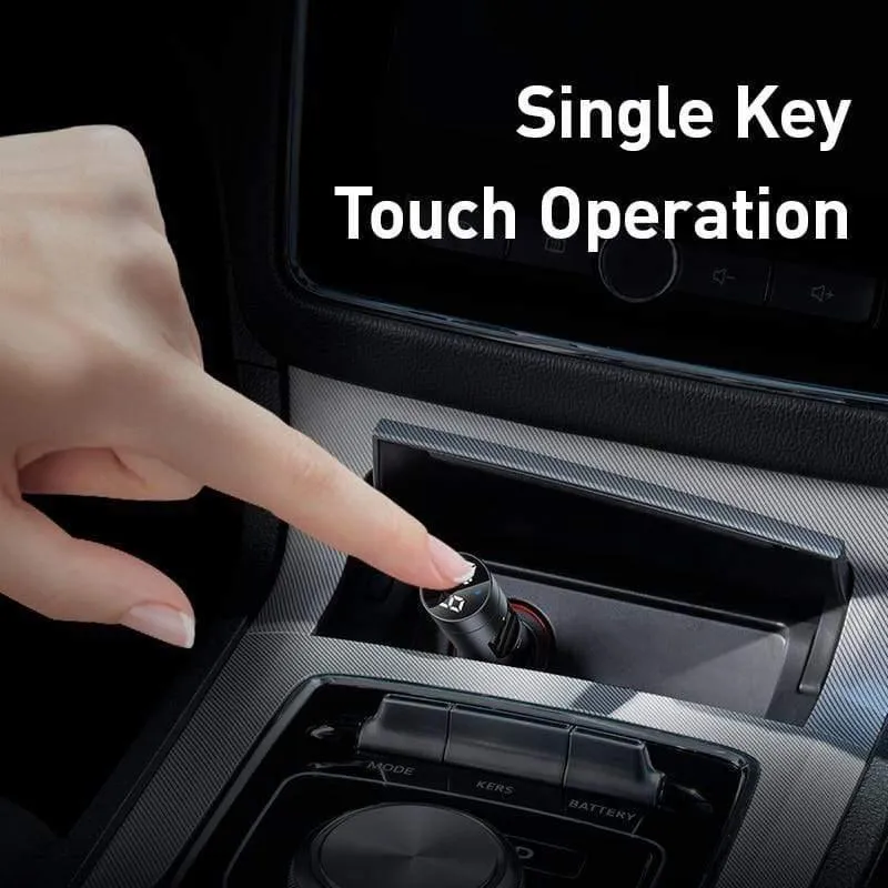 Baseus FM-Sender Bluetooth 5.0 Drahtloser Freisprech-Auto-Audio-Empfänger Auto-MP3-Player Dual-USB-Schnellladegerät Autozubehör