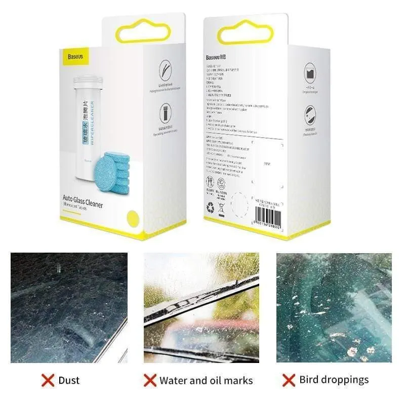 Baseus 12PCS Auto Windschutzscheibe Glas Feste Reiniger Feste Wischer Waschmaschine Auto Fenster Reinigung Feine Seminom Wischer Auto Zubehör