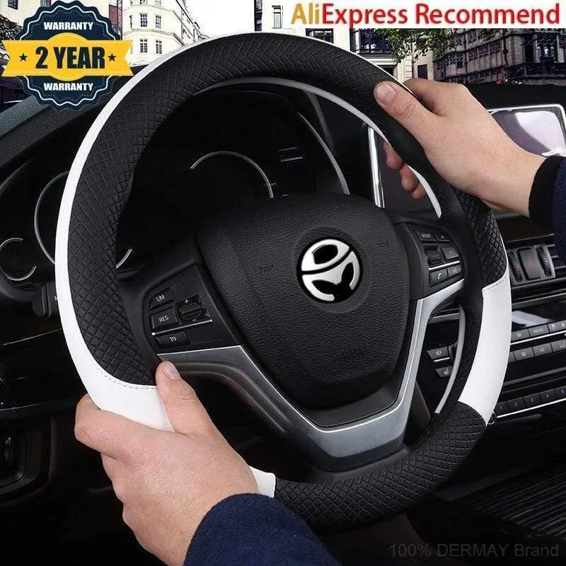 Leder Auto Lenkrad Abdeckung Sport Anti-Slip für BMW E46 3 Serie Tuning Funda Volante Auto Zubehör