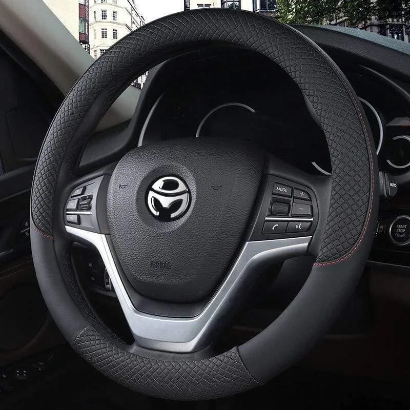 Leder Auto Lenkrad Abdeckung Sport Anti-Slip für BMW E46 3 Serie Tuning Funda Volante Auto Zubehör