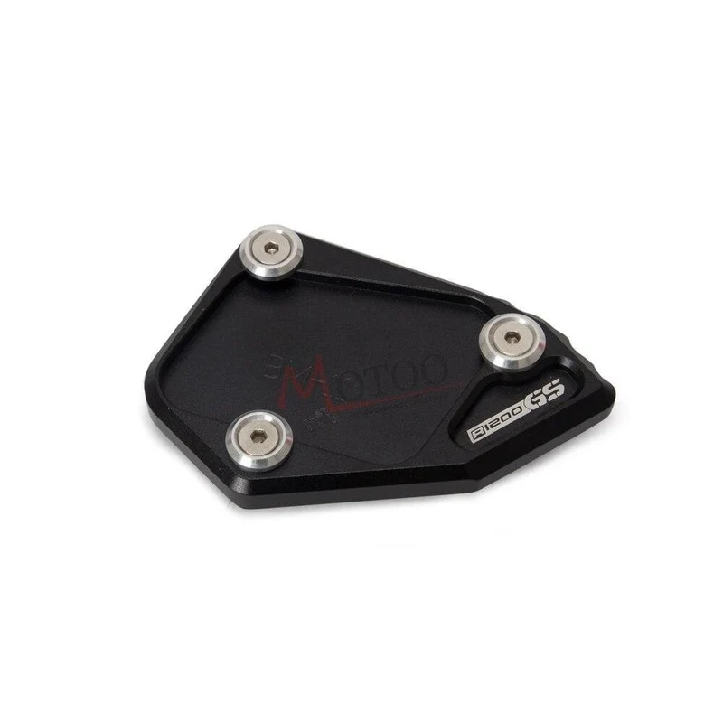 Motorrad CNC Aluminium Seitenständer Vergrößern Ständer Teile Für BMW R 1200 GS ADV 2008-2012 (Schwarz)