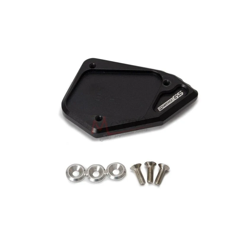 Motorrad CNC Aluminium Seitenständer Vergrößern Ständer Teile Für BMW R 1200 GS ADV 2008-2012 (Schwarz)