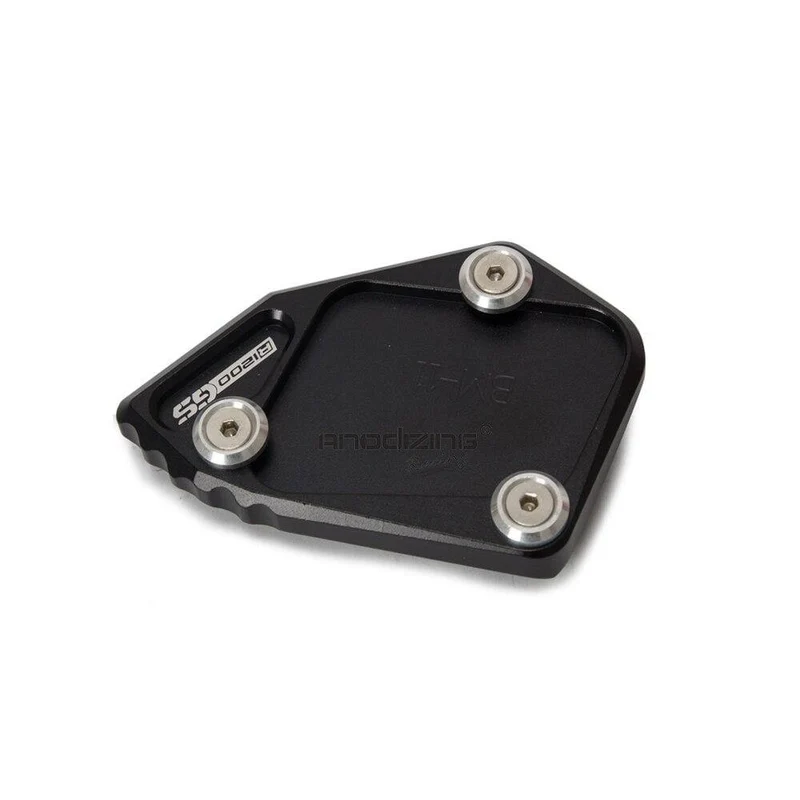 Motorrad CNC Aluminium Seitenständer Vergrößern Ständer Teile Für BMW R 1200 GS ADV 2008-2012 (Schwarz)