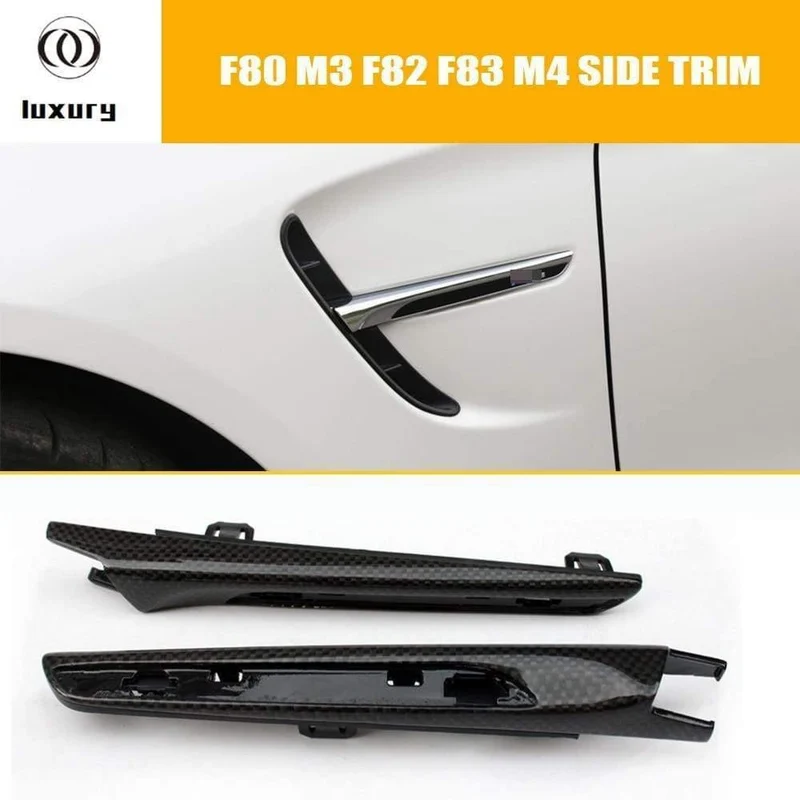 1 Paar M3 M4 Carbon Seitenkotflügelverkleidung für BMW F80 M3 F82 M4 Coupé F83 M4 Cabrio 2012 - 2017