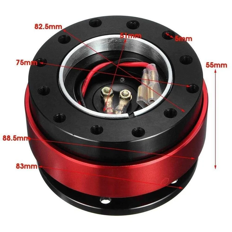 Universal Car Interior Parts Aluminium 6-Loch Auto Schnellverschluss Lenkrad Snap Off Hub Adapter Boss Kit