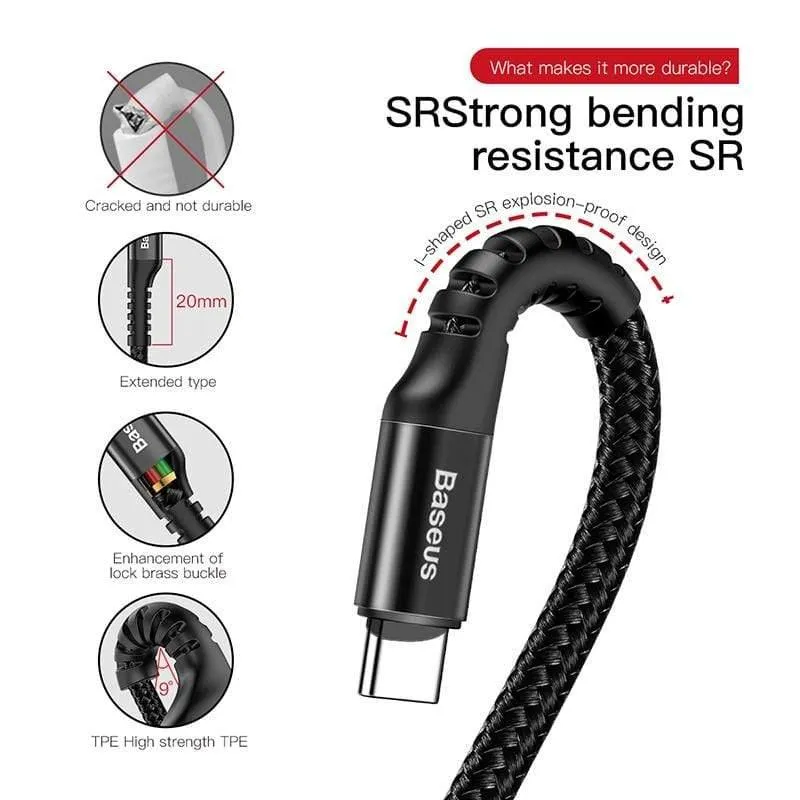 Baseus Spring USB Typ C Kabel für Xiaomi Mi 9 Huawei P30 Lite Samsung S10 2A USB C Schnellwechselkabel Einziehbares Typ C Kabel