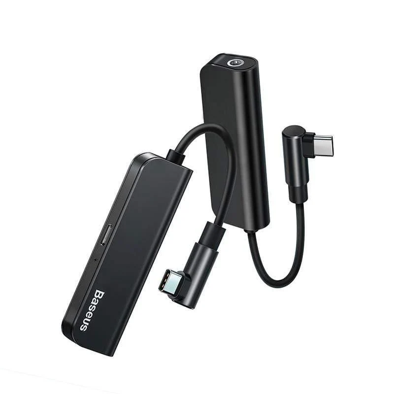 Baseus L53 USB C auf 3.5 mm Aux Audio Adapter USB Typ C Verlängerungskabel mit PD 18W Schnellladung für Samsung ForHuawei