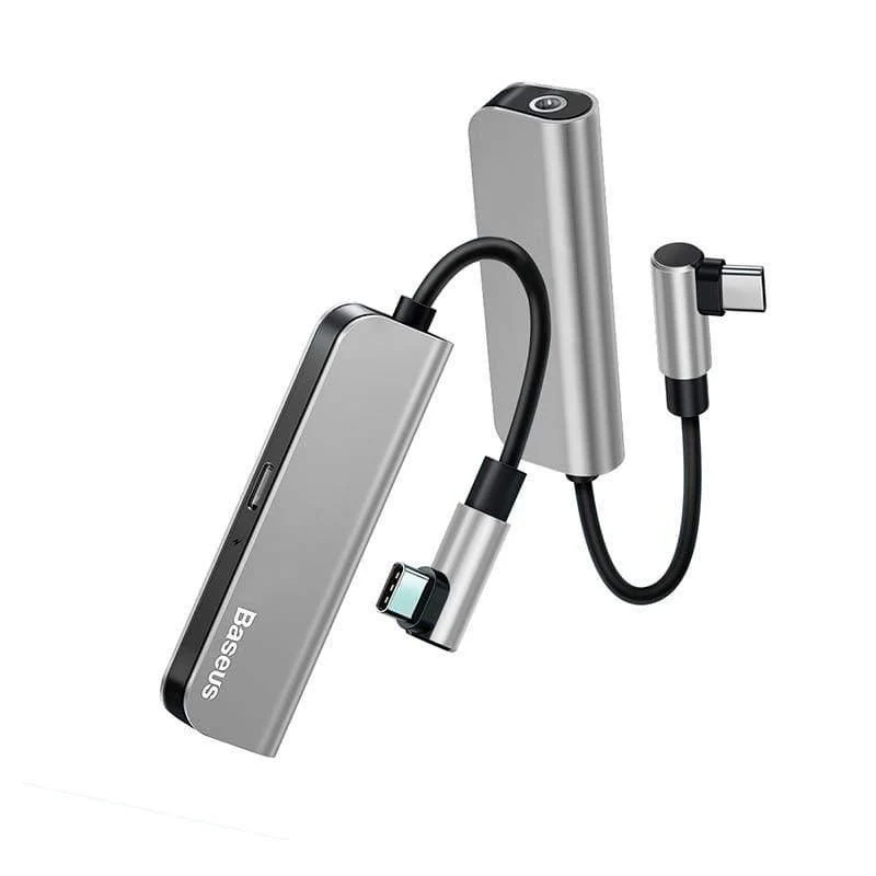 Baseus L53 USB C auf 3.5 mm Aux Audio Adapter USB Typ C Verlängerungskabel mit PD 18W Schnellladung für Samsung ForHuawei