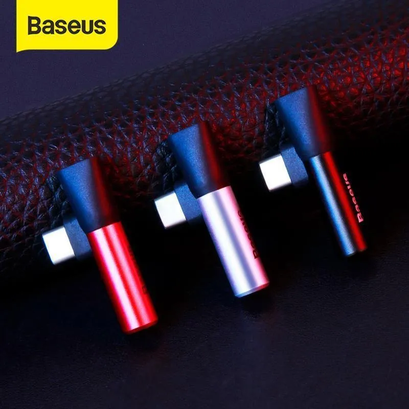 Baseus L41 USB C bis 3.5 mm Aux Jack Audio Adapter Audio Splitter Typ C Ladeadapter Für Xiaomi mi 9 Smartphone