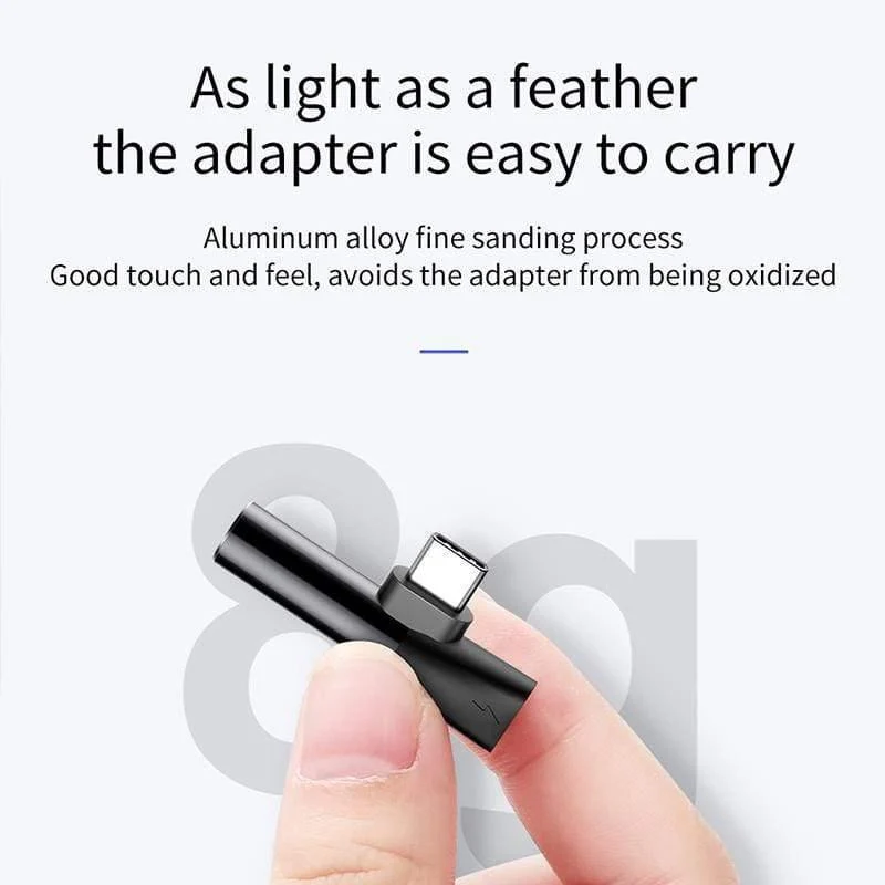 Baseus L41 USB C bis 3.5 mm Aux Jack Audio Adapter Audio Splitter Typ C Ladeadapter Für Xiaomi mi 9 Smartphone