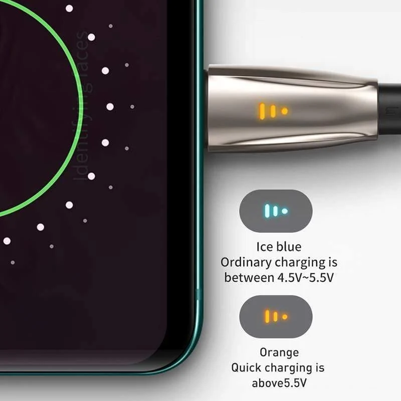 Baseus USB Typ C bis Typ C Kabel für Samsung S10 MacBook Pro LED 60W PD Schnellladekabel Schnelllade 4.0 Typ USB-C Kabel