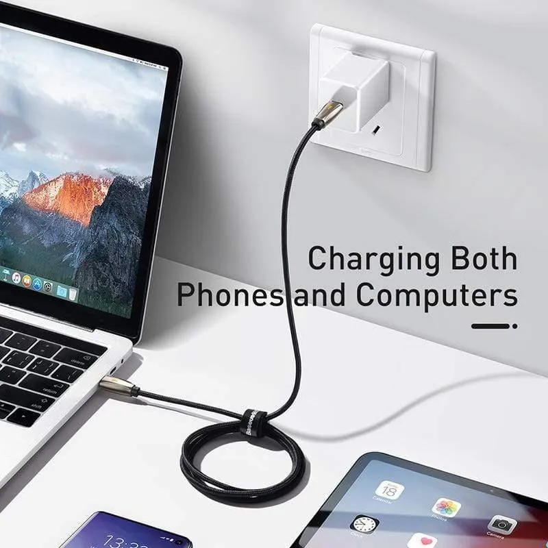 Baseus USB Typ C bis Typ C Kabel für Samsung S10 MacBook Pro LED 60W PD Schnellladekabel Schnelllade 4.0 Typ USB-C Kabel