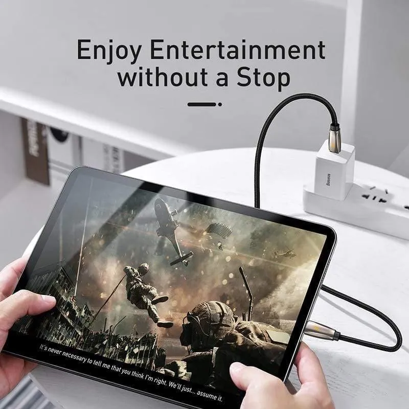 Baseus USB Typ C bis Typ C Kabel für Samsung S10 MacBook Pro LED 60W PD Schnellladekabel Schnelllade 4.0 Typ USB-C Kabel