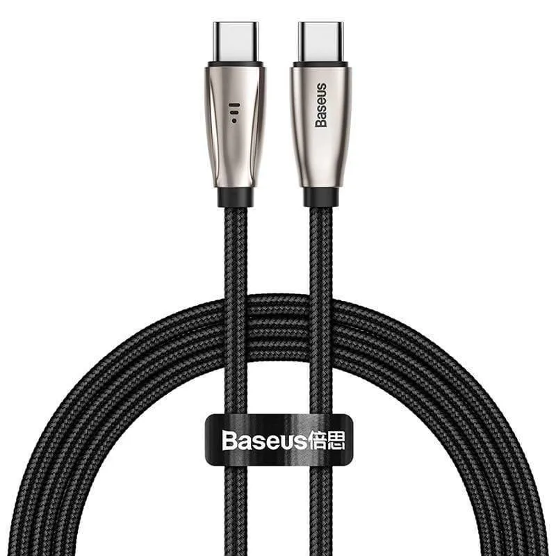 Baseus USB Typ C bis Typ C Kabel für Samsung S10 MacBook Pro LED 60W PD Schnellladekabel Schnelllade 4.0 Typ USB-C Kabel
