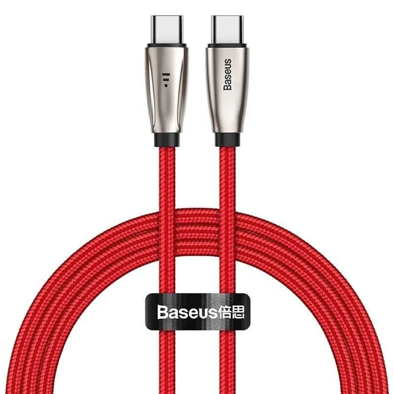 Baseus USB Typ C bis Typ C Kabel für Samsung S10 MacBook Pro LED 60W PD Schnellladekabel Schnelllade 4.0 Typ USB-C Kabel