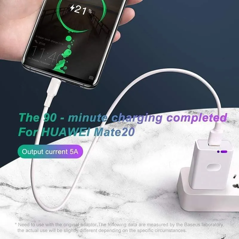 Basus 5A USB Typ C Kabel für Huawei P30 Mate 30 Pro Supercharge Schnellladung 3.0 Schnellladung für Xiaomi 9 USB-C Ladekabel