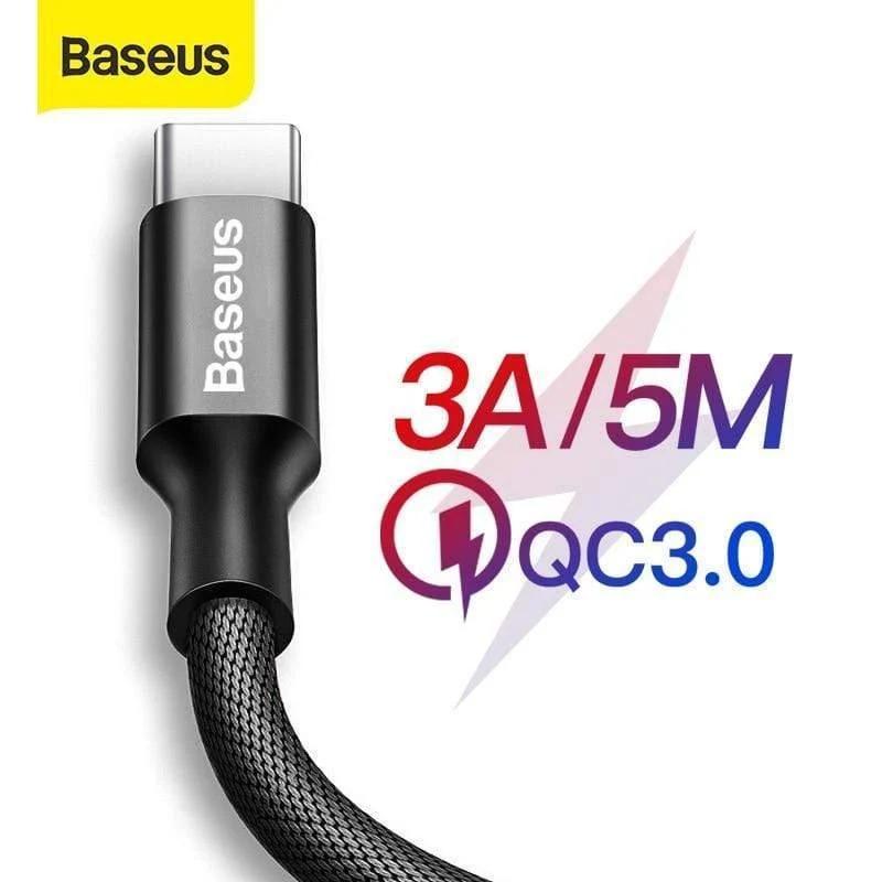 Baseus USB Typ C Kabel für Samsung Note 8 S8 S9 Plus Qucik Charge 3.0 Typ C Kabel für Xiaomi Mi 8 9 USB-C Handykabel
