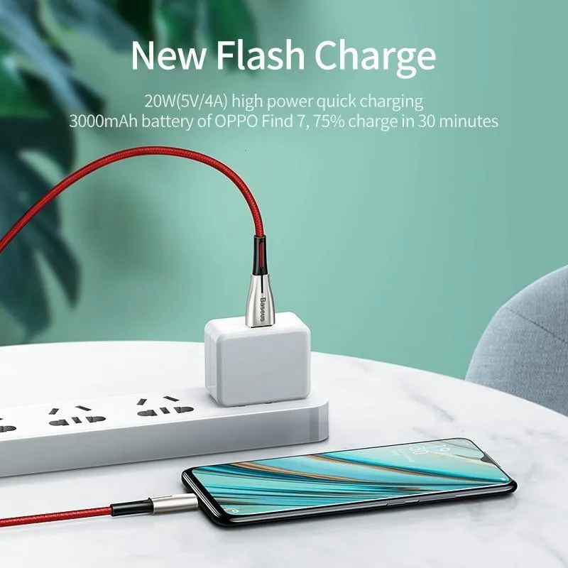 Baseus Micro-USB-Kabel für OPPO 4A VOOC Schnellladekabel Micro-USB-Ladekabel für Samsung Xiaomi Redmi Note 4 5 Datenkabel