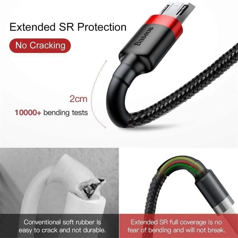 Baseus Micro USB Kabel 2.4A Schnellladung für Samsung J7 Redmi Note 5 Pro Android Handy USB Micro Kabel Ladegerät Datenkabel