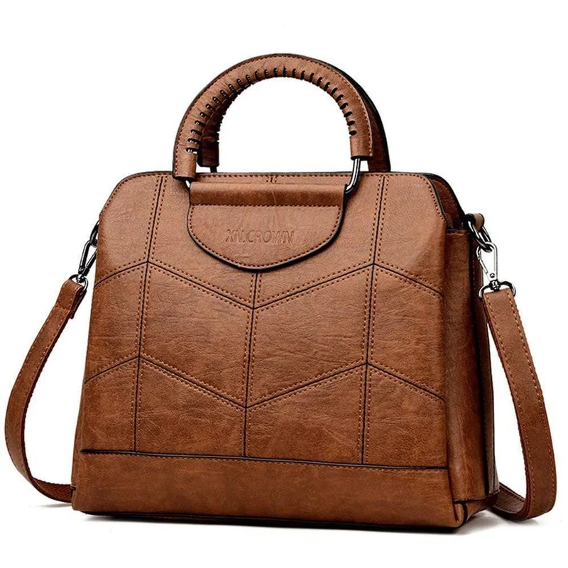 Hochwertige Umhängetaschen aus Leder für Damenmode Stickerei Umhängetasche Damenhandtaschen