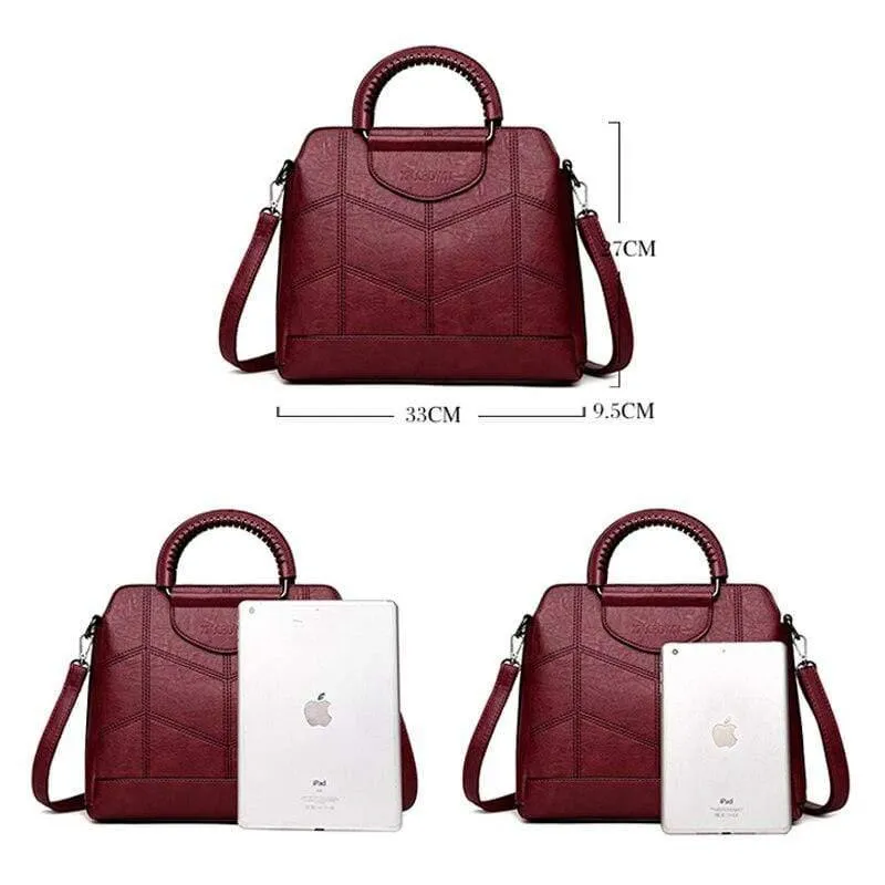 Hochwertige Umhängetaschen aus Leder für Damenmode Stickerei Umhängetasche Damenhandtaschen