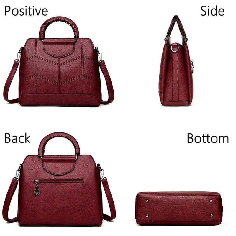 Hochwertige Umhängetaschen aus Leder für Damenmode Stickerei Umhängetasche Damenhandtaschen