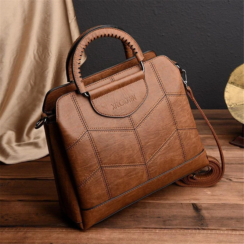 Hochwertige Umhängetaschen aus Leder für Damenmode Stickerei Umhängetasche Damenhandtaschen