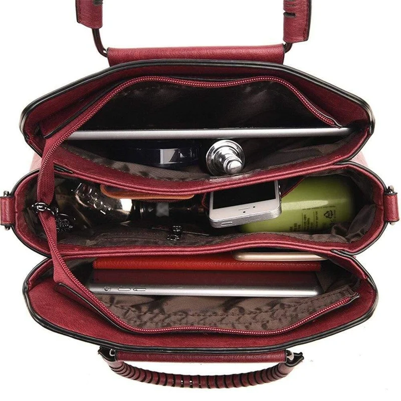 Hochwertige Umhängetaschen aus Leder für Damenmode Stickerei Umhängetasche Damenhandtaschen