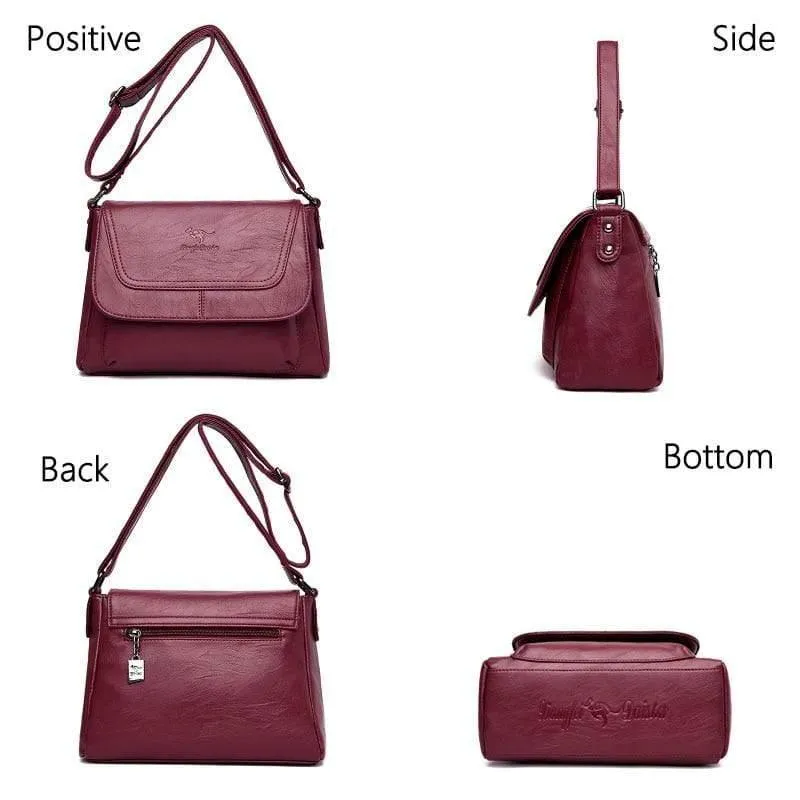 Leder Messenger Bags Leder Luxus Handtaschen Damen Taschen Designer Marke Damen Crossbody