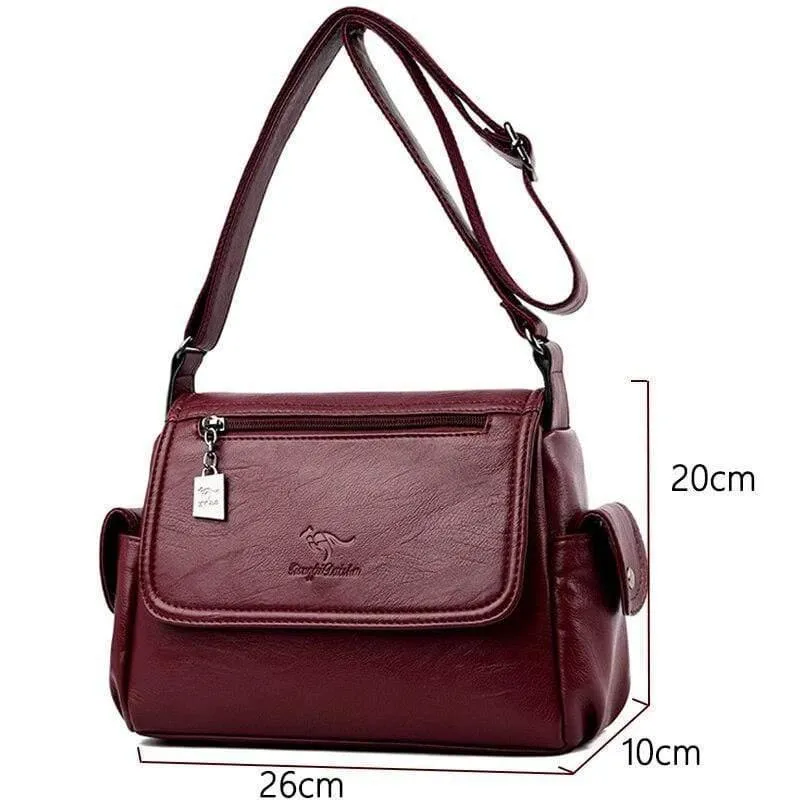 Mode Weiches Leder Luxus Handtaschen Damen Taschen Designer Multi-Pocket Crossbody Umhängetaschen
