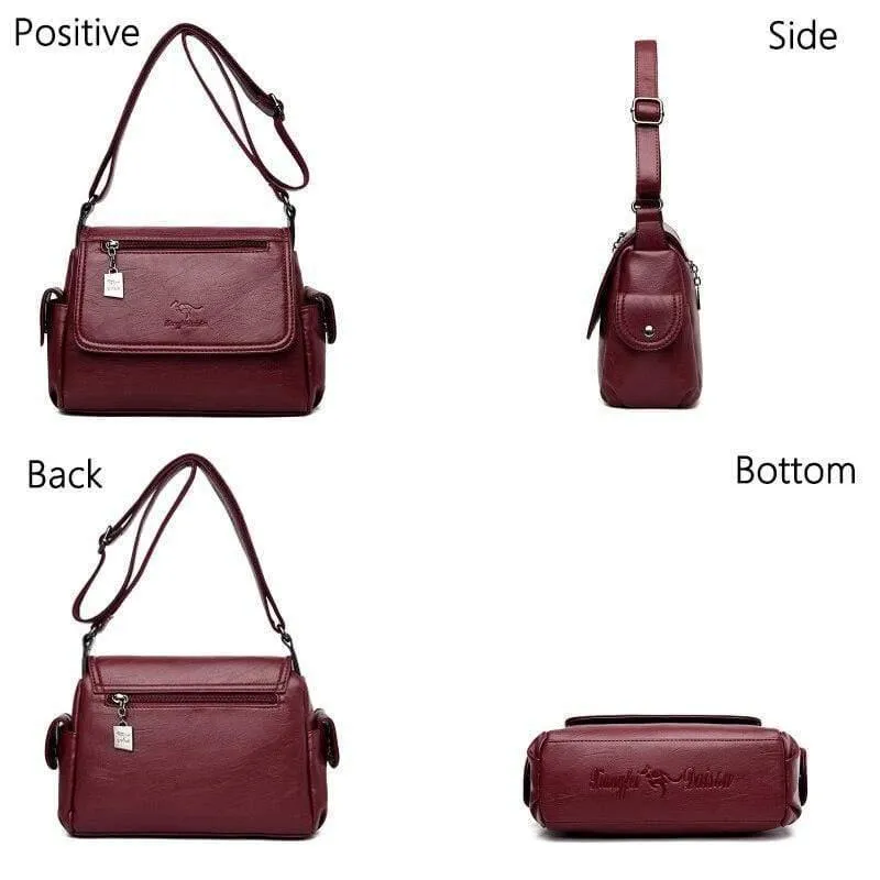 Mode Weiches Leder Luxus Handtaschen Damen Taschen Designer Multi-Pocket Crossbody Umhängetaschen