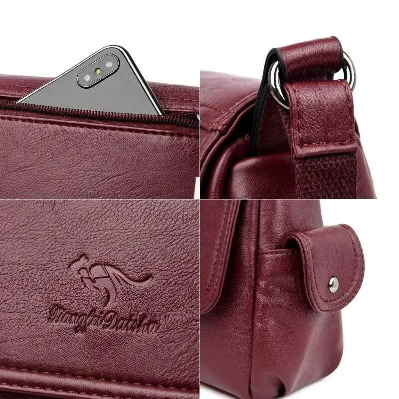 Mode Weiches Leder Luxus Handtaschen Damen Taschen Designer Multi-Pocket Crossbody Umhängetaschen