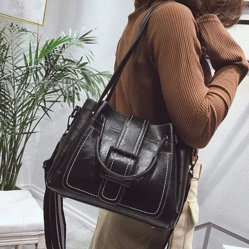 Umhängetaschen für Frauen Messenger Bags Vintage Ledertaschen Handtaschen Hohe Qualität