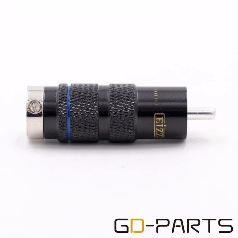 EIZZ Rhodinierter Phosphorbronze-Stecker RCA Koaxialstecker Anschlussadapter Kupferstift Teflonisolator Hifi Audio Video Signal