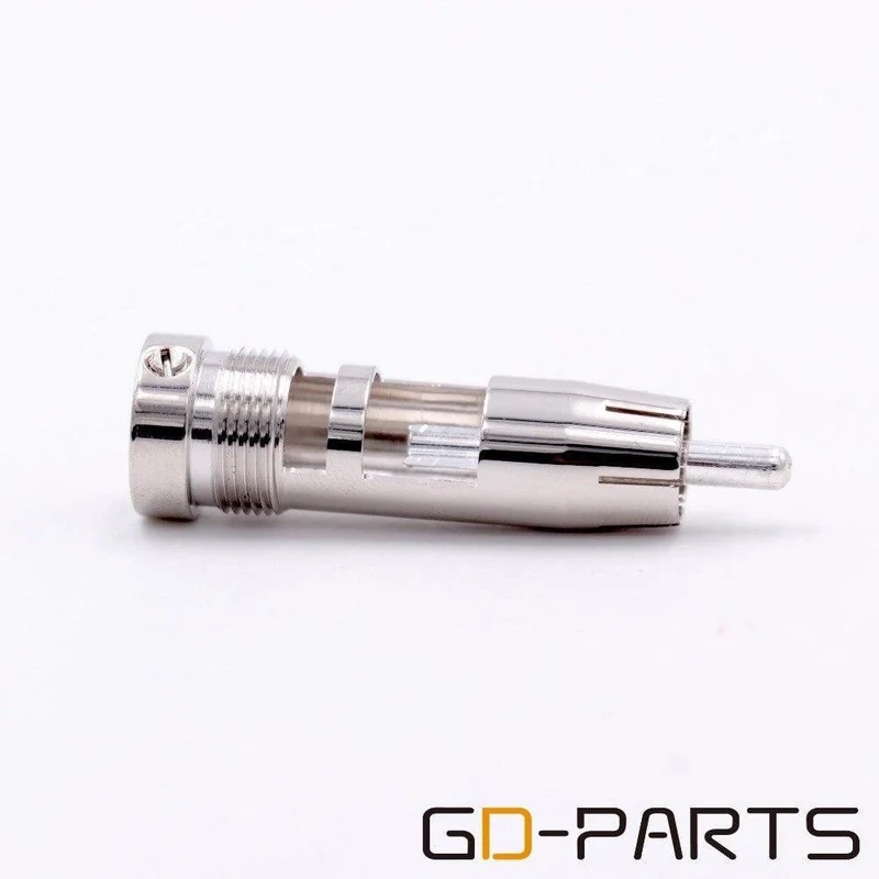 EIZZ Rhodinierter Phosphorbronze-Stecker RCA Koaxialstecker Anschlussadapter Kupferstift Teflonisolator Hifi Audio Video Signal