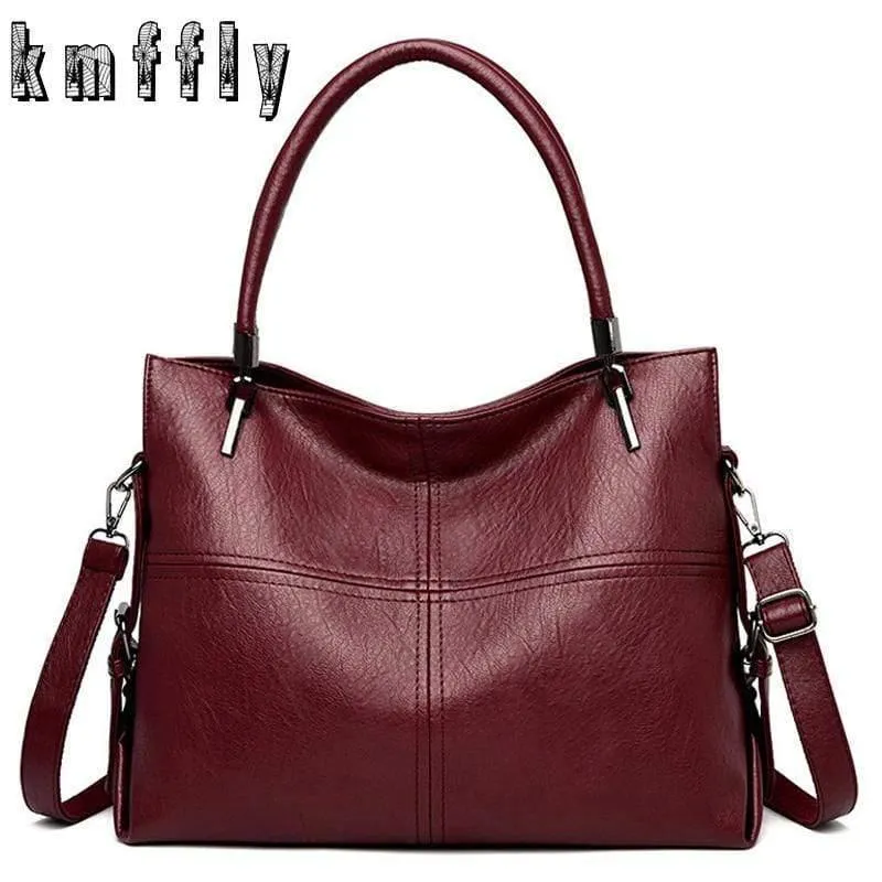 Weibliche Ledertaschen Casual Tote Vintage Damen Handtasche Designer Luxus Handtaschen